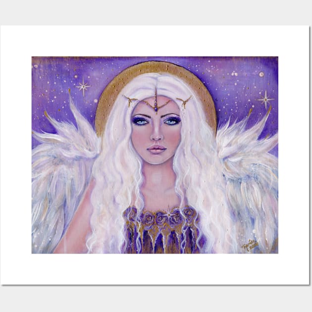 Purple angel art by Renee Lavoie Wall Art by ReneeLLavoie